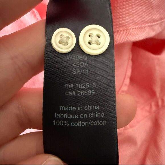 John Varvatos Shirt Mens Sz L Pink Button Down Long Sleeve Cotton Casual Logo - Picture 10 of 13